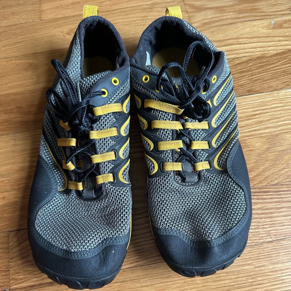 Merrell Trail Glove Running Shoes - Men’s 9.5 (Smoke/Adventure Yellow)